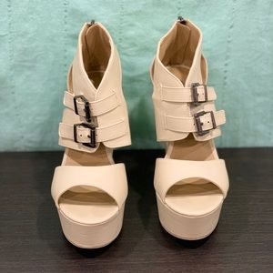 Cream Charlotte Russe Wedges